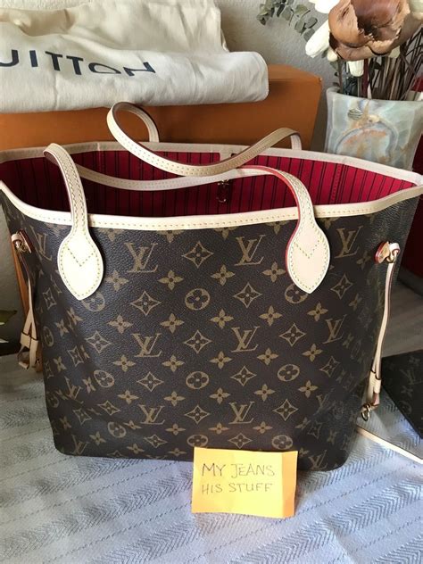 louis vuitton neverfull red interior
